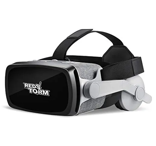 Occhiali VR con Cuffie Stereo Integrate, REDSTORM VR per Realtà Virtual con Distanza Inter...