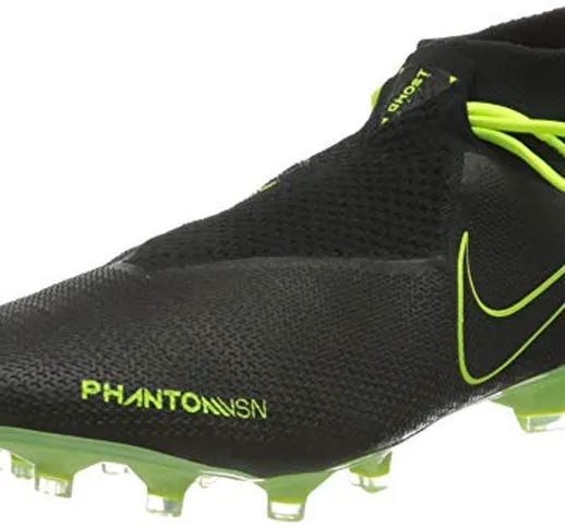 Nike Phantom VSN Elite DF FG, Scarpe da Calcio Unisex-Adulto, Black/Black-Volt, 43 EU