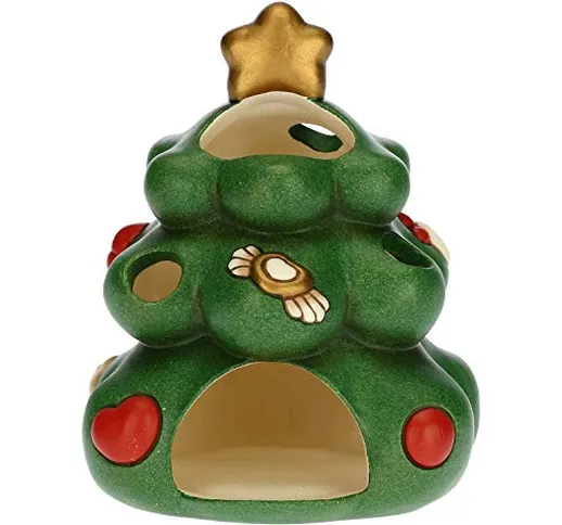 THUN - Porta Candela a Forma di Albero di Natale - Decorazioni Natale Casa - Ceramica - 11...