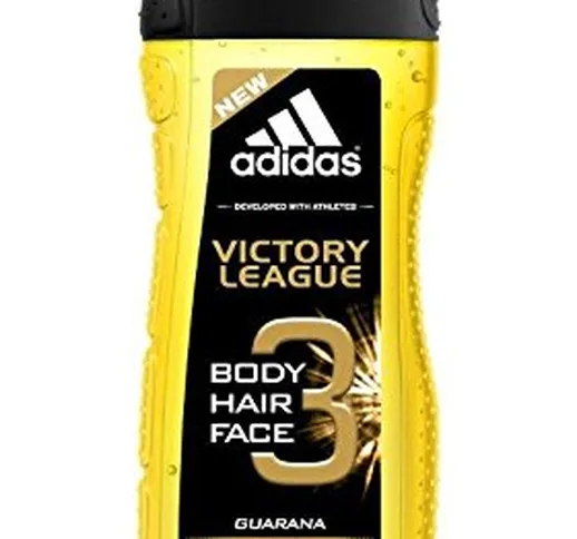 Adidas, Victory League Gel Doccia Bagnoschiuma 3 in 1 per Corpo, Capelli e Viso, 250 ml