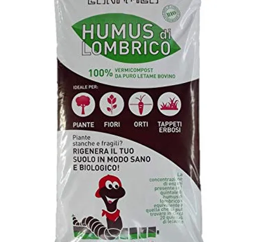 The WormUP Humus di lombrico BIO (40l - 25Kg) - 100% vermicompost di Letame bovino