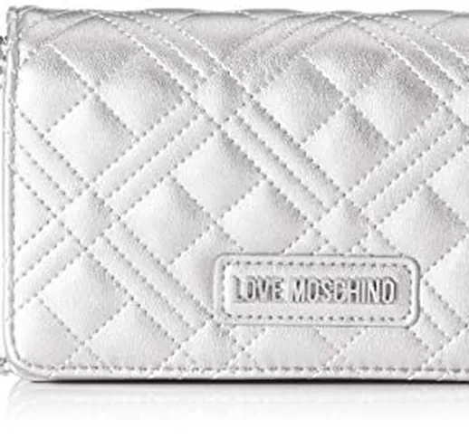 Love Moschino Jc4093pp1a, Borsa a Mano Donna, Argento (Argento), 4x11x18 cm (W x H x L)