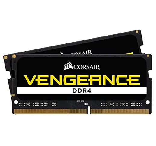 Corsair Vengeance SODIMM 64GB (2x32GB) DDR4 2933MHz C19 Memoria per Laptop/Notebook , Nero