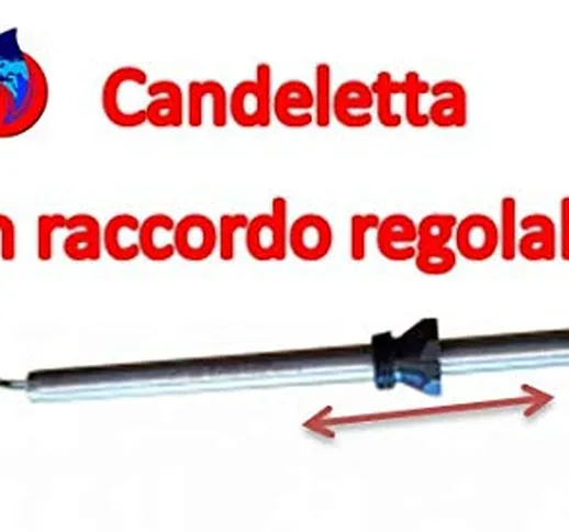 CANDELETTA ACCENSIONE STUFA A PELLET UNIVERSALE 160MM D.10 300W CON RACCORDO REGOLABILE 3/...
