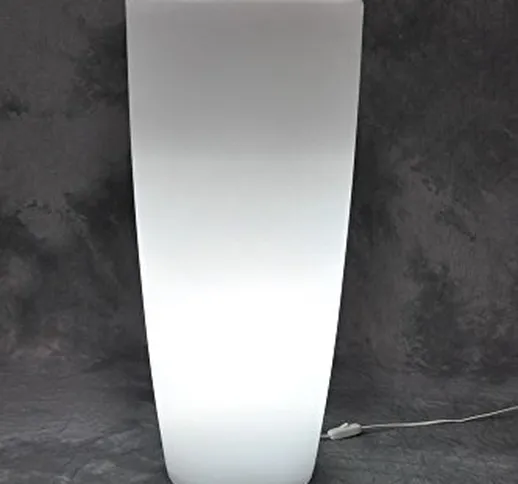 HOMEGARDEN Vaso Tondo Home Light per Arredamento in Resina con Luce Bianca
