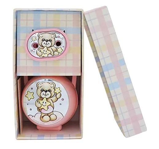 Les Petits by GBG Argenti Clip Ciuccio, Catenella Portaciuccio con Box per Bambina con Ins...