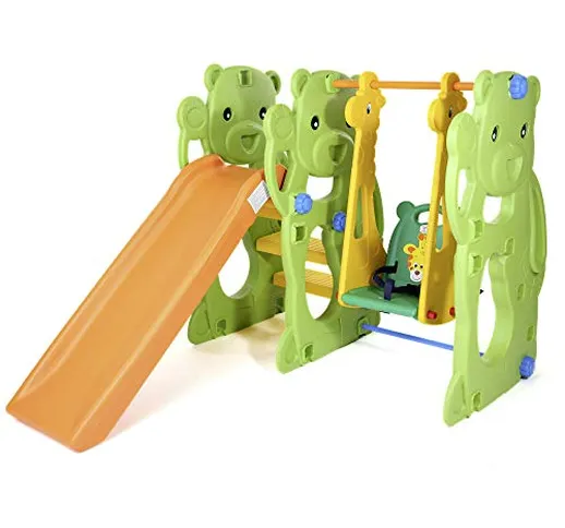 Baby Vivo Scivolo per Bambini Altalena Giardino Esterni Interno Dondolo Parco da Plastica...