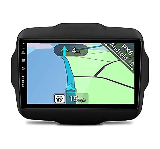 YUNTX PX6 Android 10 Autoradio adatto per Jeep Renegade(2016-2018) - 4G+64G - GPS 2 Din -...