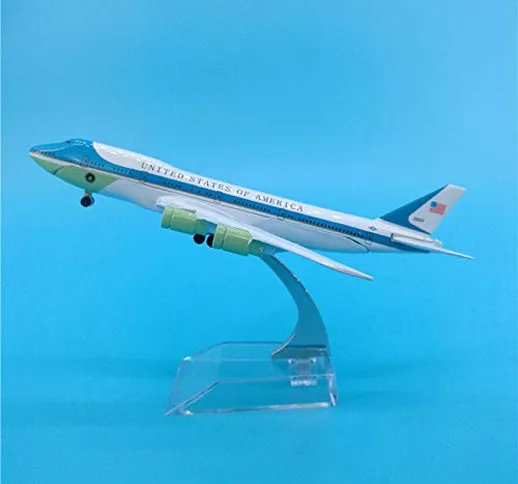 16cm Modello di Aereo Americano Air Force One Carrello di atterraggio Boeing 747 Modello d...