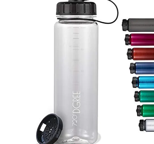 720°DGREE Borraccia di Acqua Basic simplBottle - 1.5 Litri, Gonfalone, Transparent | Botti...