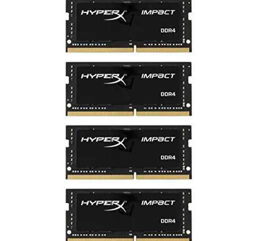 HyperX Impact HX424S15IBK4/64 Memoria 64GB Kit*(4x16GB) 2400MHz DDR4 CL15 SODIMM