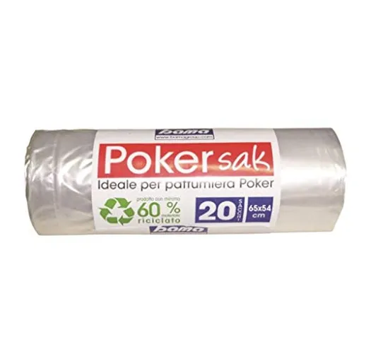 Bama Poker Sak, Sacchetti Pattumiera, 65x54 cm, Pacco da 20