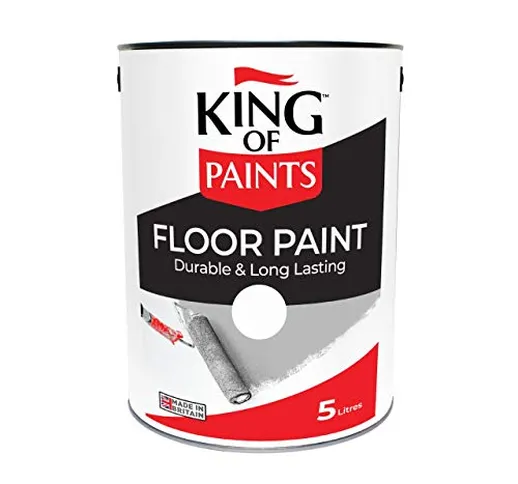 Vernice per pavimenti per garage, grigio King of Paints, 5 l, ad asciugatura rapida