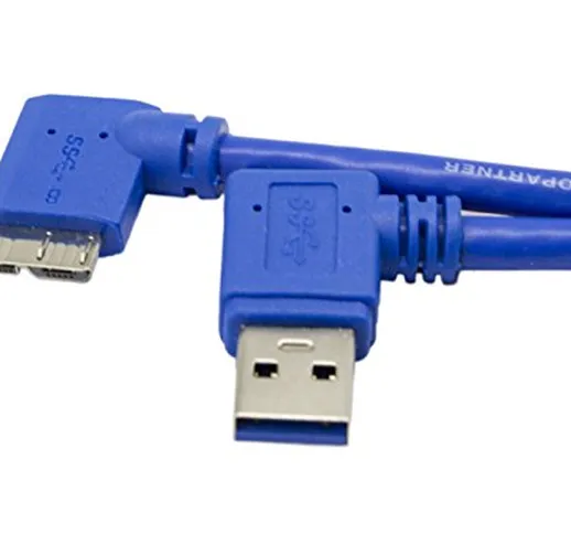 SuperSpeed USB 3.0 Tipo A Maschio con svolta a sinistra Micro-B con svolta a sinistra Cavo...