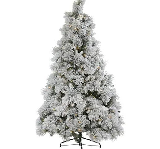 Moranduzzo Albero Natale Alaska Verde Innevato cm.270 con 580 LED Bianco Caldo
