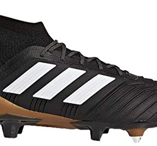 adidas Predator 18.1 SG, Scarpe da Calcio Uomo, Nero Cblack/Ftwwht/Solred, 43 1/3 EU