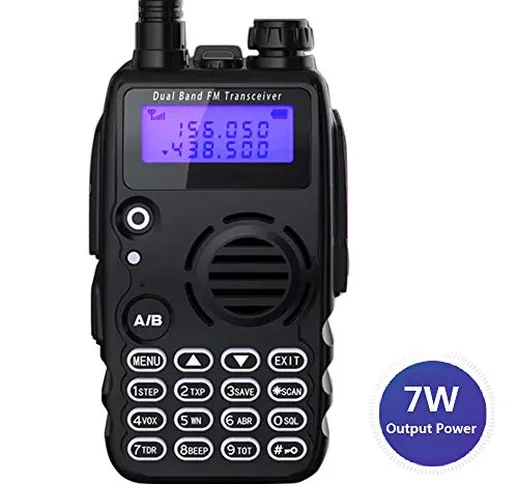 Radioddity GA-5S Radio ricetrasmittente Dual Band UHF VHF tre livelli di Potenza 7W/5W/1W...