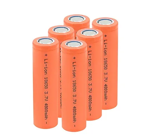 N Nuova Batteria 18650 agli ioni di Litio 3.7 v 4800 mAh 18650 batterie Ricaricabili al Li...