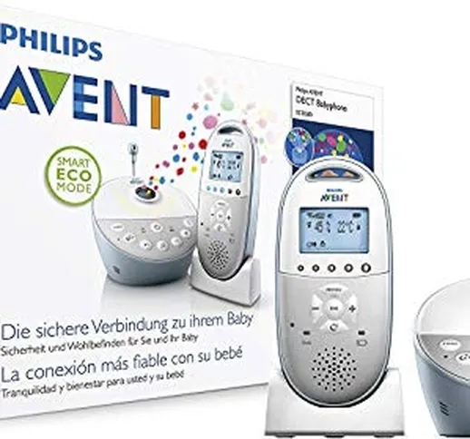 Philips AVENT SCD580/00 Baby Monitor con Tecnologia DECT, Elimina Interferenze Audio, Inte...