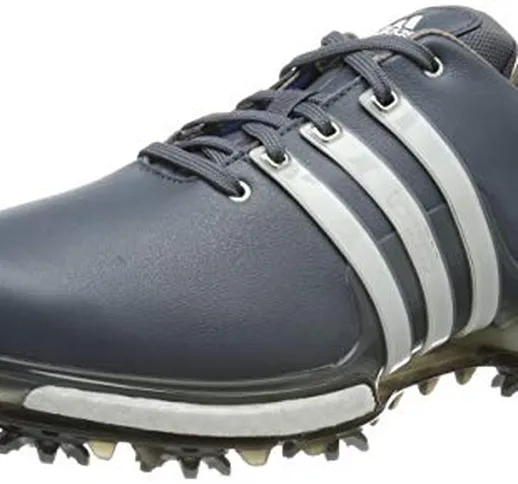 adidas Tour 360 Boost 2.0, Scarpe da Golf Uomo, Argento/Bianco F33627, 46 EU