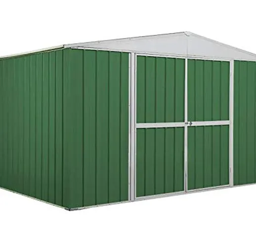 Notek Box in Acciaio Zincato Casetta da Giardino in Lamiera 3.60 x 2.60 m x h2.12 m - 130...