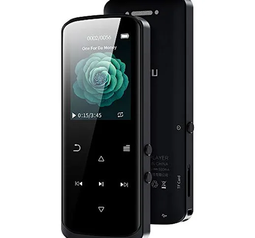 RUIZU Lettore Mp3, Lettore Mp3 da 8 GB con Bluetooth, Altoparlante Incorporato, Lettore Mu...