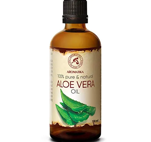 Olio di Aloe Vera 100ml - Aloe Barbadensis - Brasile - Naturale e Puro al 100% - Cura per...