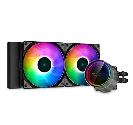 DeepCool CASTLE 240EX A-RGB, AIO CPU con Raffreddamento a Liquido, Pompa e 2 Ventole RGB I...