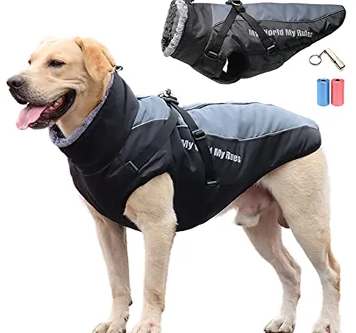 Cappotto Impermeabile per Cani Giacca Invernale Calda Sport all'Aria Aperta Abbigliamento...