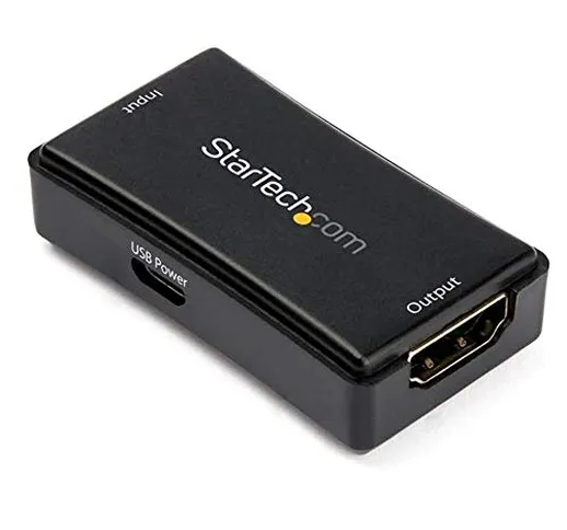 Startech.com HDBOOST4K2 Amplificatore di Segnale HDMI 4K 60Hz 14m, Alimentato USB, Support...