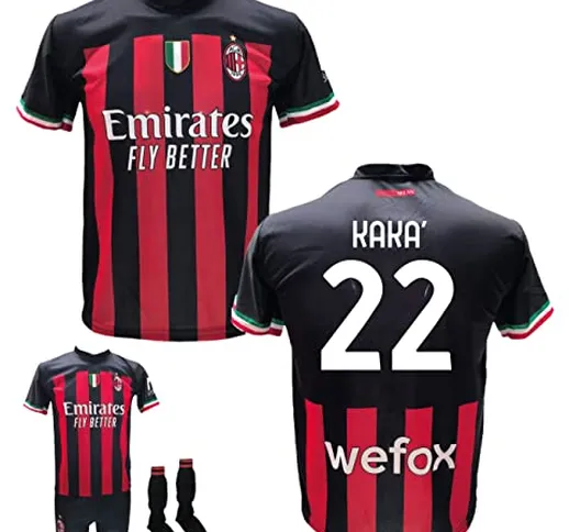 Generico Maglia Calcio Milan Kaka' 22 Stagione 2022/2023 Replica Autorizzata Taglie da Bam...