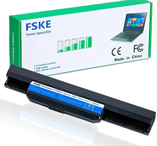 FSKE® A32-K53 A41-K53 Batteria per Portatile ASUS X53S K53SV K53S K53 X54H X54C A54C A53S...