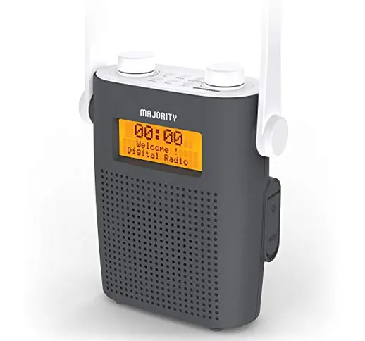 Majority Eversden DAB/DAB + Digitale portatile ricaricabile FM Radio da bagno portatile -...