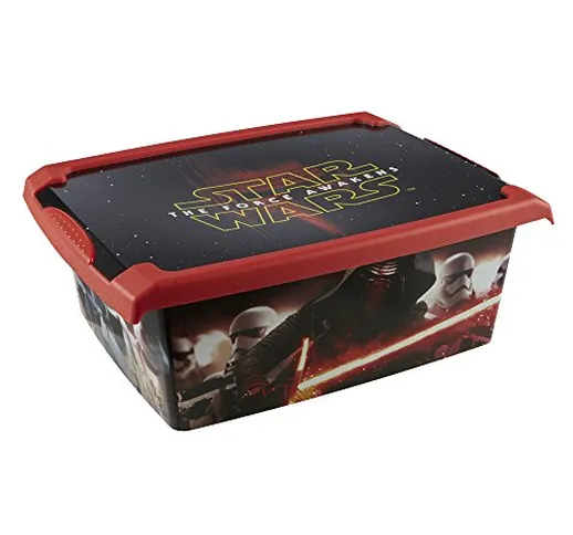 OKT Star Wars Scatola con Coperchio Star Wars 7, Plastica, Nero, 10 litri, 39 x 29 x 14 cm