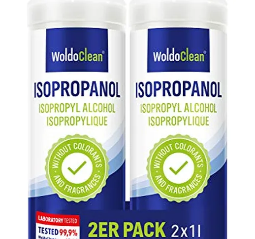 Isopropanolo Alcool Puro al 99.9% Isopropilico Detergente - IPA 2 litro
