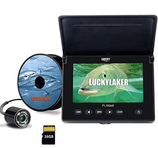 LUCKY Videocamera Subacquea per la Pesca DVR Ricerca Subacquea per Pesci Monitor a infraro...