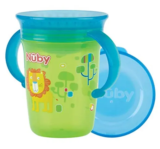 Nuby - Tazza Wonder 360 con Manici Verde 240ml