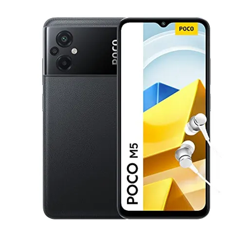 POCO M5 - Smartphone 4+64GB, 6.58” 90Hz FHD+ DotDrop Display, MediaTek Helio G99, 50MP AI...