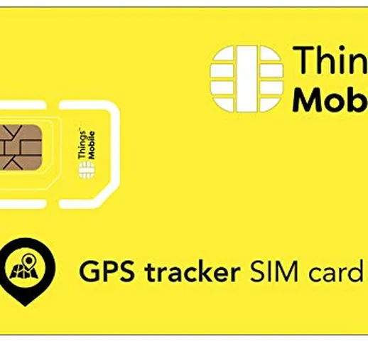 SIM Card per PERSONAL GPS TRACKER - Things Mobile - con copertura globale e rete multi-ope...