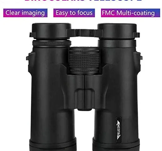 LFDHSF Binocolo HD Tetto Dritto Prisma Telescopio 114-1000 Metri Efficace - Sistema granda...