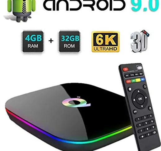 Android TV box 9.0,DAHOMI Android TV Box Q Plus 4 GB RAM 32 GB ROM H6 Quadcore cortex-A53...