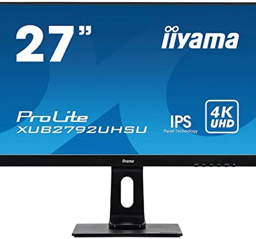 iiyama ProLite XUB2792UHSU-B1 68,4cm (27") IPS LED-Monitor 4K UHD (DVI, HDMI, DisplayPort,...