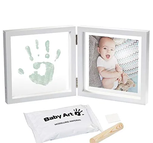 Baby Art My Baby Style Simple Porta Foto Con Kit Impronta In Vernice Per Mano O Piede Del...