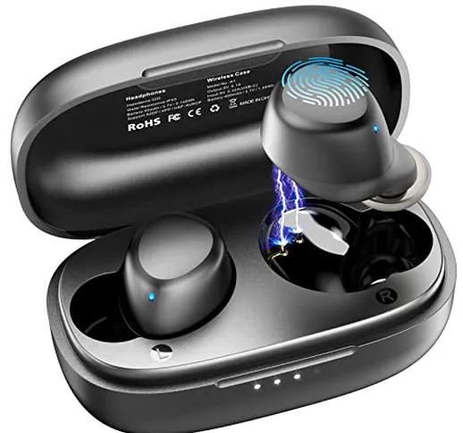 TOZO A1 Mini Wireless Auricolari Bluetooth 5.0 in Ear Cuffie leggere Microfono incorporato...