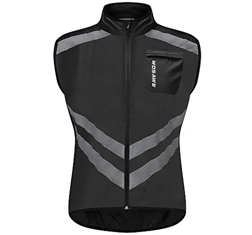 WOSAWE Maglia da Uomo Senza Maniche da Ciclismo Traspirante Estate Sport all'Aria Aperta U...