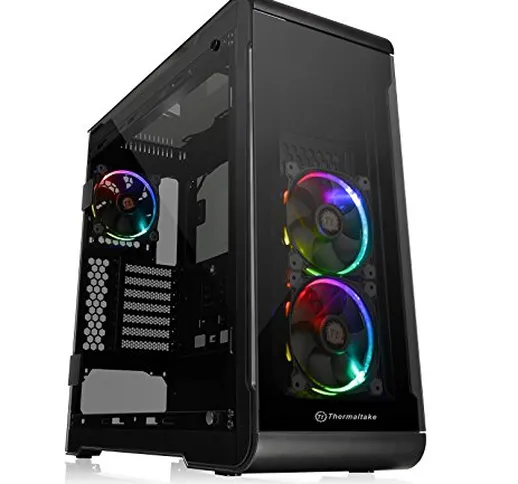 Thermaltake View Custodia per PC con Quattro Lati in Vetro Temperato da 4 mm e Tre Ventole...