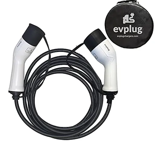 evplug / Cavo di Ricarica EV Veicolo Elettrico PHEV | 22 kW | Tipo 2 IEC 62196-2 | 3 metri...