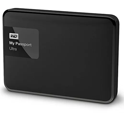 WD WDBGPU0010BBK-EESN My Passport Ultra Hard Disk Esterno Portatile, USB 3.0, 1 TB, Nero