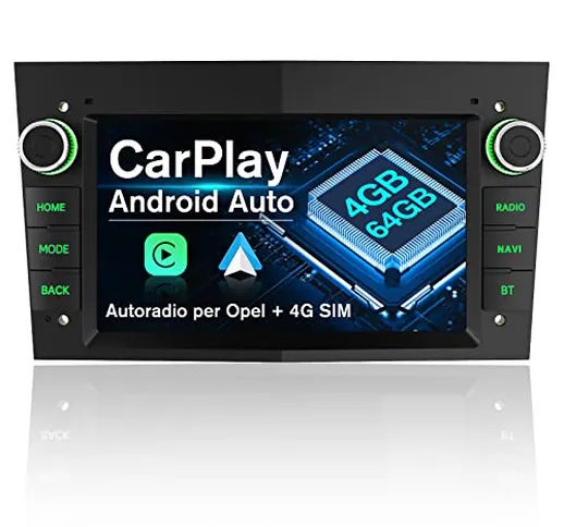AWESAFE Android 11 con 4G SIM Autoradio per Opel Meriva Corsa Zafira Vivaro Antara Tigra [...