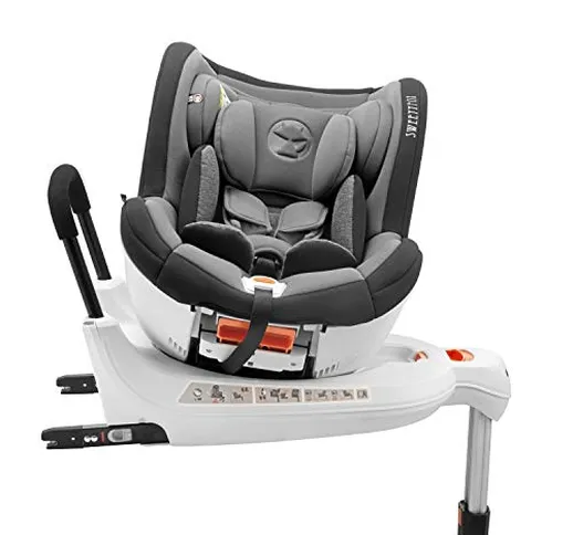 Seggiolino Auto Girevole 0-18kg, 360°, Isofix, Gruppo 0+/1, Norma ECE R44/4 (Massima Sicur...